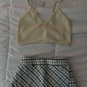 pastel yellow crop tank